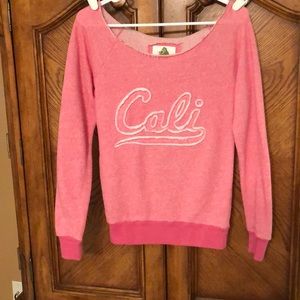 Low on shoulder sweatshirt